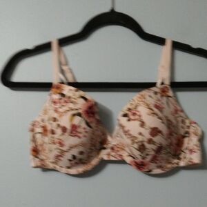 Secret Possessions Cream Underwire Floral Bra Intimates Size 38C